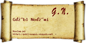 Göbl Noémi névjegykártya